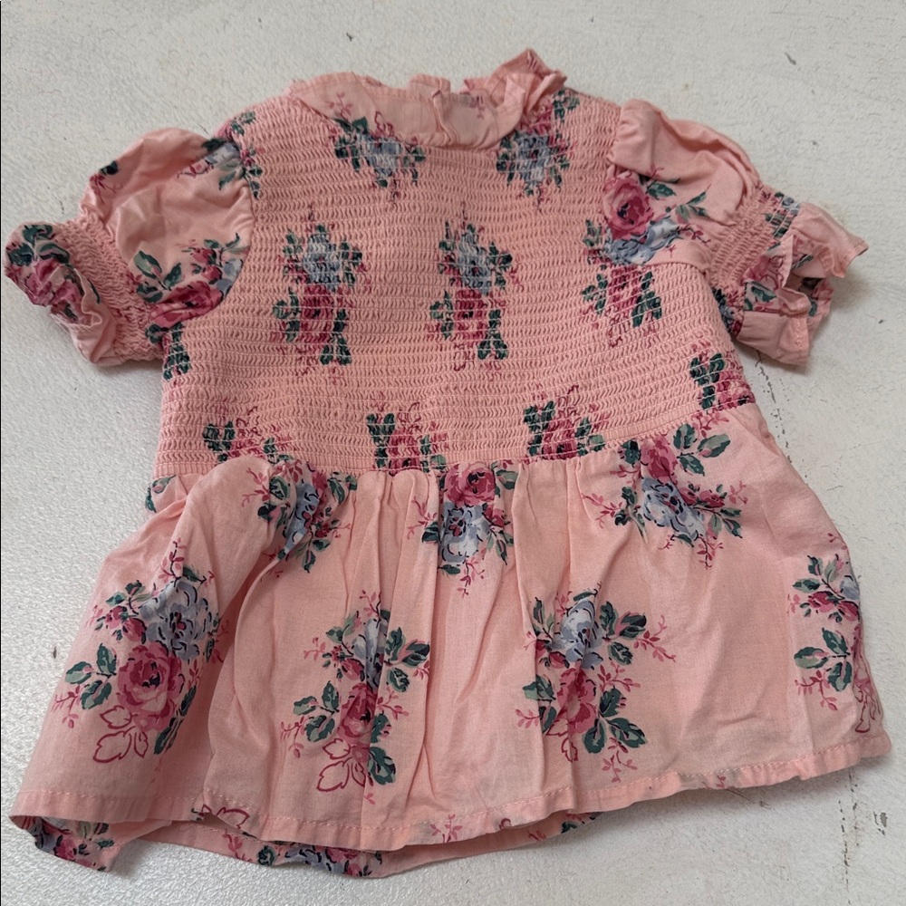 Janie and Jack floral Pink Kids Top size 6-12m